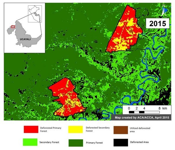 Mapa de la deforestación en Ucayali - ACCA
