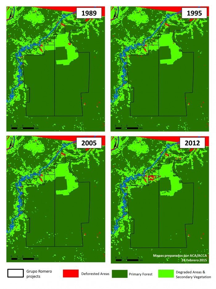 Mapa de la deforestación desde el 2009
