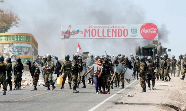 Protestas por Tía María en Mollendo. Foto: La República