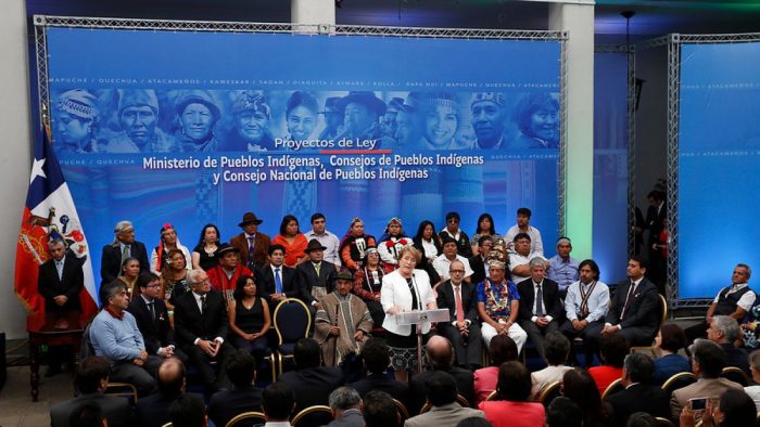 Bachelet_proyecto Ministerio Pueblos Indígenas_Foto Tele13