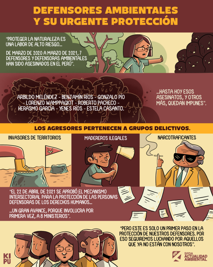 Infografía Defensores ambientales