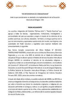 Pronunciamiento ante atentado al MSEIB Colectivo Nación Quechua_Página_01